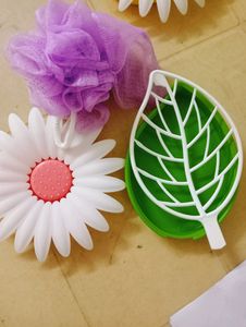 Combo Of 2 Soap Case And 1 Loofah