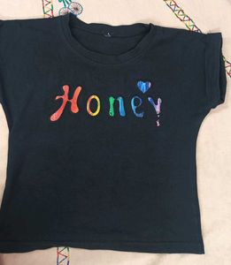 Cute "Honey" Rainbow Graphic Tee