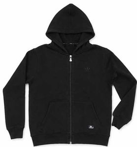 Unisex Adidas Black Zip-Up Hoodie
