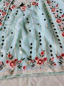 🌸 Beautiful Mint Green Ghagra Choli Set 🌸