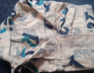 Unique Graphic Print Button-Down Shirt