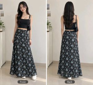 floral long skirt