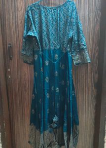 Beautiful Teal Kurta with Intricate Print
