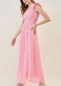 Pink Maxi Dress w/ Cutouts