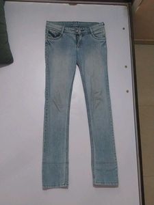 Light Wash Straight Leg Jeans