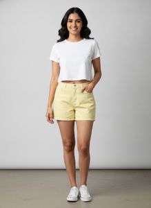 Cute Yellow Denim Shorts
