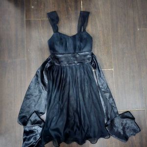 Elegant Black Chiffon Dress