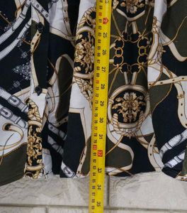Stradivarius Baroque Chain-Print Shirt Dress