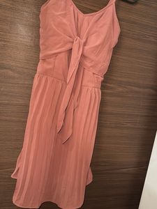 Blush Pink Tie-Front Dress