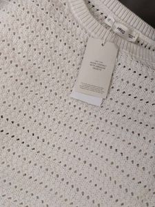 MANGO Top Sale 🚨🚨🚨Off-white cropped Crochet