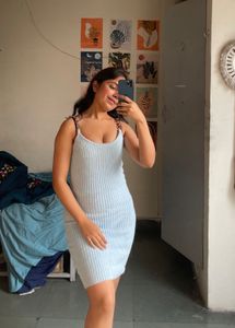 Blue Bodycon Mini Dress