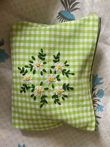 handmade embroidered pouch