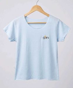 Cute Light Blue Graphic T-Shirt