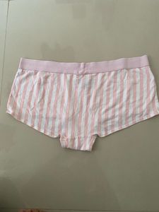 Victoria's Secret Pink Striped &amp; White Briefs Set