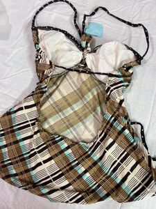Stylish Plaid Bikini Top