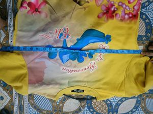 Multi Yellow Sweatshirt For Women In Xl Size