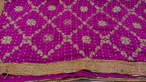 Vibrant Pink Embroidered dupatta