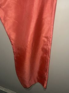 Elegant Coral Silk Palazzos