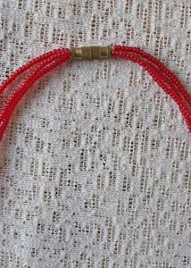 Red/green Beaded Necklace