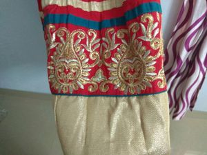 Red And Blue Long Dress For Women