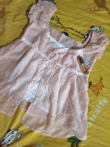 Pink Polka dot top