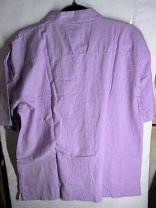 Light Purple Short Sleeve Button-Up Shirt