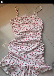 Floral Ruched Mini Dress