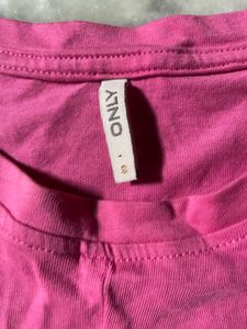 ONLY Pink Long Sleeve Twist Front Top