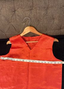 Satin V-Neck Sleeveless Top