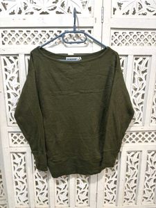 Imported Olive Green Knitted Top