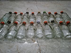 20 Hard Glass Bottles