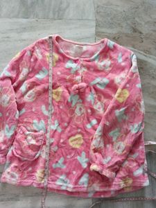 Cute Pink Fluffy Pajama Top