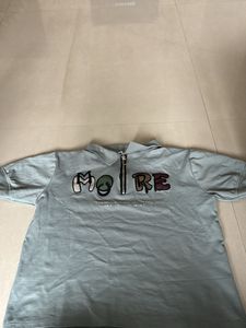 Grey Zipper Detail Graphic Tunic Top