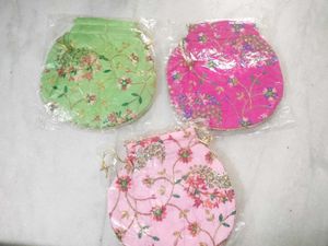 Embroidered Potli Bags (Set of 3)