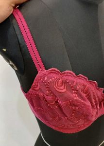 Burgundy Lace Bra 34D