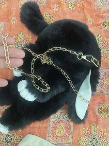 Cute Black Bunny Plush Toy