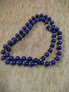 Elegant Blue Beaded Necklace