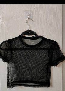 Sheer Mesh Crop Top