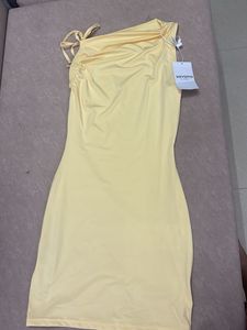 Yellow Bodycon Mini Dress