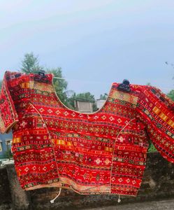 Red Bandhani Lehenga Choli Set / gopi dress