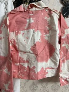 Tie-Dye Jacket &amp; White Joggers Set