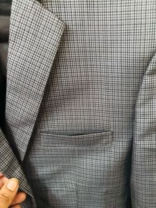 Gray Checked Suit Blazer