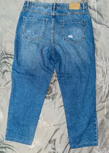 men’s classic blue denim straight fit jeans
