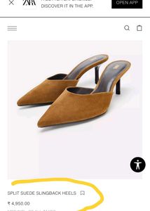 Zara Brown Suede Pointed Toe Heels