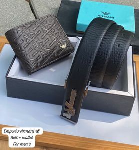Emporio Armani Belt &amp; Wallet Set