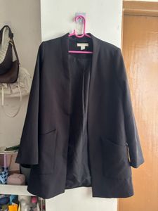 H&M Chic Black Open-Front Blazer