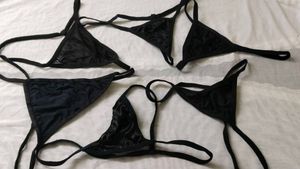 Black Lace Bikini Panties Set