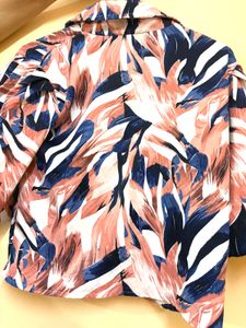 Stylish Printed Button-Down Top