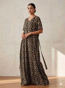 Stylish Printed Kaftan Maxi Dress