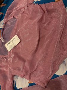 Sheer Bell Sleeve Crop Top